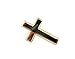 Rhodium Plate Latin Cross Lapel Pin, 1/2 Inch