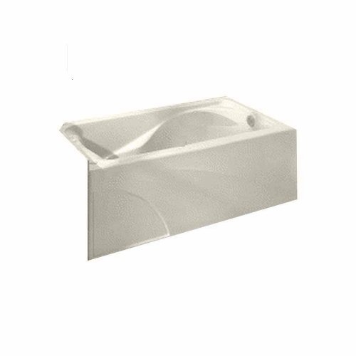 American Standard 2776.202.222 Cadet Bath Tub with Integral Apron and Left-Hand Outlet, Linen