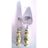 AMALFI GREEN 2PC CAKE KNIF SET