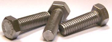 3/8-16 X 6 Hex Tap Bolts (Full Thread) / Steel / Zinc / 100 Pc. Carton