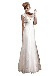 Sexy A-line V-neck Chiffon/Polyester Beaded Cocktail Floor Length Sleeveless Homecoming Dress/Pageant Dress/Prom Dress/Party Dress/Wedding Dress 