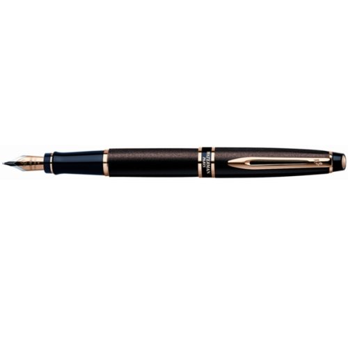 Waterman Expert Smart Brown Gold Trim Medium Point Fountain Pen - 1740801