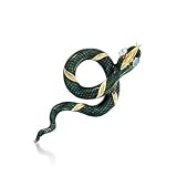 C. 1970. Vintage Opal Snake Pin In 14kt Yellow Gold