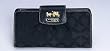 Coach Madison Signature Op Art Checkbook Wallet Purse 41986 Black