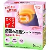 めぐリズム蒸気の温熱シート下着の内側に張る5枚