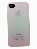  i-Pon／iPhone4 4S専用ケース　ハードタイプケース　りんごマークがかわいいデザイン 側面が透明なタイプ ホワイト