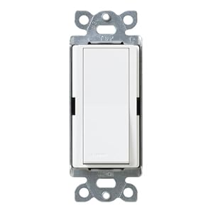 Lutron SC-1PS-SW Diva 15-Amp 120-to-277-Volt Single-Pole Switch, Snow by Lutron