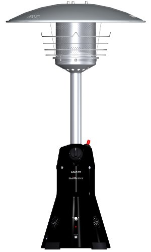 Gastar Portable Table Top Gas Heater, with MP3 Connector and Speakers, Black