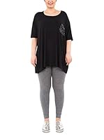 Girotondo Camiseta Manga Larga (Negro)