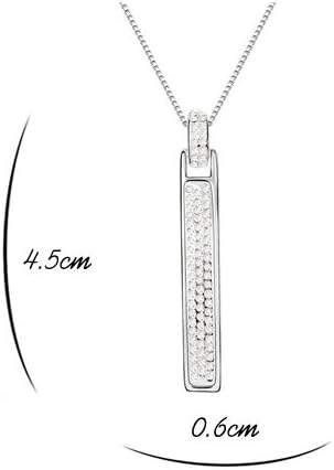 Celine Benetton Pendant Necklace with Swarovski Elements Crystal, White, 18 Inches