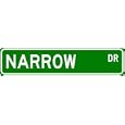 NARROW Street Sign ~ Personalized Family Lastname Sign ~ Gameroom, Basement, Garage Sign Novelty** ALUMINUM