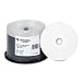 DVD+R Recordable Discs on Spindle, Ink Jet Printable, 4.7 GB, White, 50/Pack
