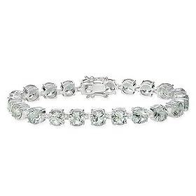 33 Carat Green Amethyst Sterling Silver Bracelet by