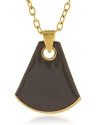 Dean Davidson "Cleo" Gold with Enamel Fan Pendant Necklace, 29"