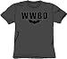 Search : Batman WWBD DARK KNIGHT LOGO Charcoal Grey Adult T-shirt