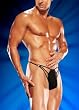 Male Power Black G-Thong with Straps and Rings