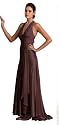 Langes Neckholder Abendkleid, Farbe braun von Astrapahl