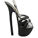 Brush Holder Sexy Shoe Snake-Embossed High Heel - Black