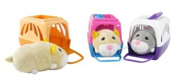 31uEZsNKSDL Hamster Carrier Plush Hamster with Mini Pet Carrier   Assorted Colors Fits 2 Zhu Zhu Pets