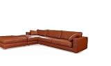 Designer Burlington Italian Leather Corner Sofa Chaise Suite