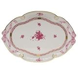 Herend Chinese Bouquet Raspberry Ribbon Tray