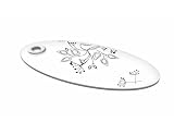 Click for more about K/Craft Worktop Protector Oval 15cm x 30cm - Bloom White, Tagged - Kitchen Craft.