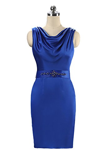 Ninading Short Cowl Collar Mermaid Prom Evening Dress With Sash Zl2012RB-US10