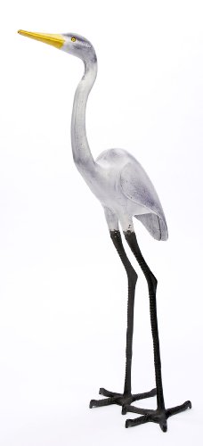 Achla DesignsE-02 Egret Animal Bird Statue Garden Accent , White