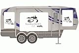 Decorative Horizontal 5th Wheel Travel Camper Trailer RV Theme Photo Picture Frame 2X3 and 5X3.5