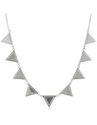Sterling Silver Triangular Necklace, 18"+2" Extender