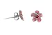 Adorable Pink Enamel Sterling Silver Kids Stud Earrings