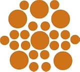 Set of 30 Nut Brown Circles Polka Dots Vinyl Wall Graphic Decals Stickers Set of 30 - Nut Brown Circles Polka Dots Vinyl Wall Graphic Decals Stickers