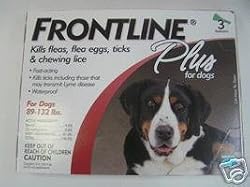 Frontline Plus for Dogs Weigh 89-132 lbs - 3 Applic