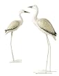 Egret Waterfront Bird Statuary with Mosaic Glass (set of 2)