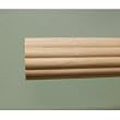 1-3/8 inch Wood Fluted Drapery Rod, UnFinished - 6' long [CAPITOL CITY LUMBER]