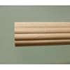 1-3/8 inch Wood Fluted Drapery Rod, UnFinished - 6' long [CAPITOL CITY LUMBER]