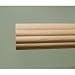 1-3/8 inch Wood Fluted Drapery Rod, UnFinished - 6' long [CAPITOL CITY LUMBER]