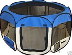Doggie Crates - Pet Travel, Indoor or Outdoor Dog Cat Puppies Kitten Play Yard *Royal Blue* *Small*