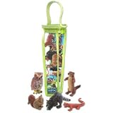 River Otter Adventure Nature Tube 12 piece playset: Otters, Bear, Deer, Raccoons, Owl, Snake, Bat, Squirrel, Salamander