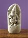 Cast Stone Tiny Gnome - Fairy with Mouse Ears Holding Flowers - Collectibe Concrete Plaque / Sculpture - Natural Patina Finish