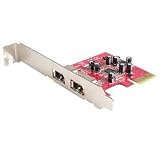 StarTech.com 2 Port PCI Express 1394a FireWire Card - FireWire adapter - PCI Express x1 - Firewire - 2 ports 2PT PCIE FWIRE 400 CARD Manufacturer Part Number PEX1394A2