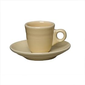 Buy Fiesta 2-1 2-Ounce A.D. Demitasse Cup and Saucer, Ivory