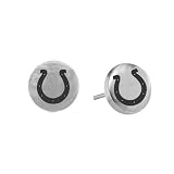 NFL Indianapolis Colts Stainless Steel Sports Team Button Earrings