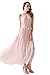Fashion Plaza Elegant Chiffon Tie Neck Halter Maxi Dress with Belt W01005