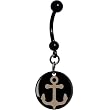 Black Urbane Anchor Belly Ring