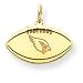 14K Arizona Cardinals Small Cut-Out Football w/Logo