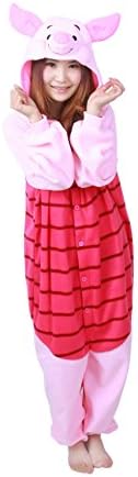 Pensan Cosplay Adult Unisex Animal Kigurumi Costume Pajamas Onesizes (S, Piglet)
