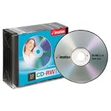 IMN40955 CD-RW Rewritable Discs, 700MB/80MIN, 4x, Branded Surface, Silver, 10/Pack