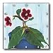 Painted Gloxinia Flower - 10x10 Wall Clock