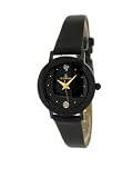 Le Chateau Women's 955lgun_blk Diamond Accented Domed-Crystal Watch